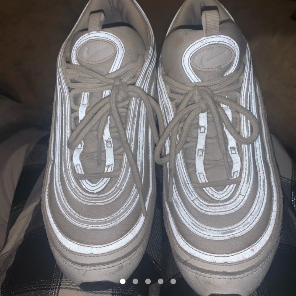 All white nike air max 97